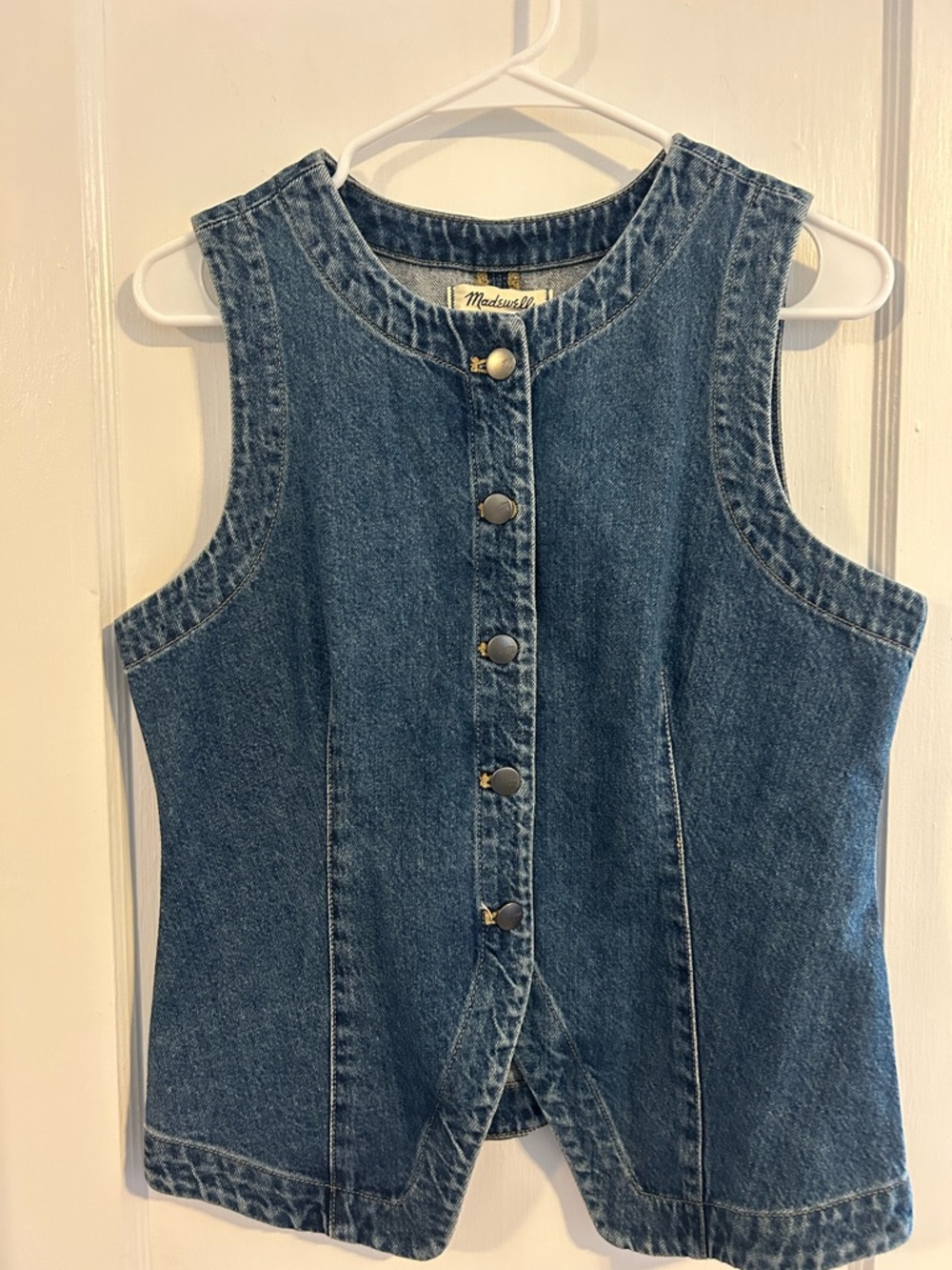 Madewell Denim Button Front Vest Top Size 8 NWT